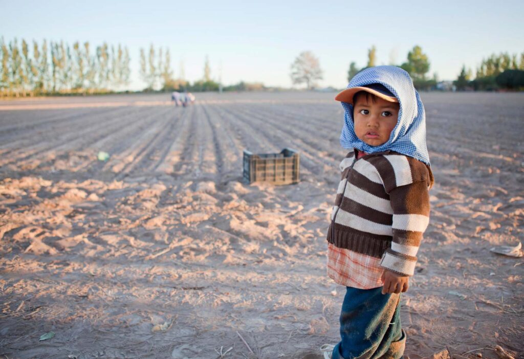 Child on farm