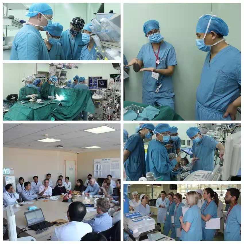 A surgeon, cardiologist, anesthesiologist, nurses and other experienced cardiac specialists from UK training their peers at our new partner hospital in China.